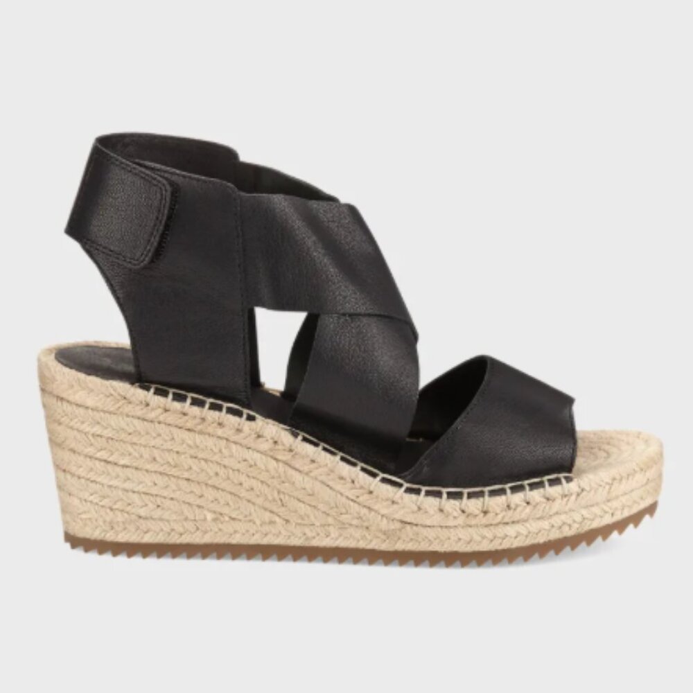 Eileen Fisher Willow Leather Espadrille Sandal SZ 8